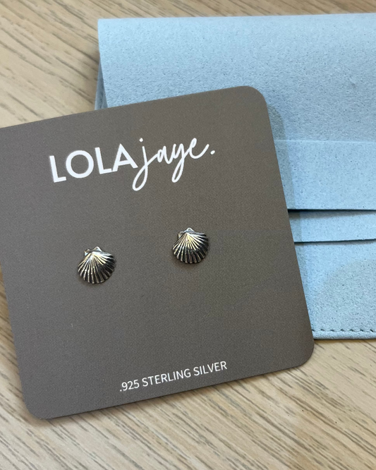Shell Stud Earrings 925 Sterling Silver
