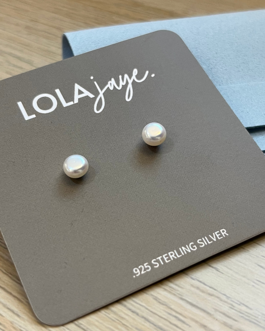 Freshwater Pearl Stud Small Sterling Silver