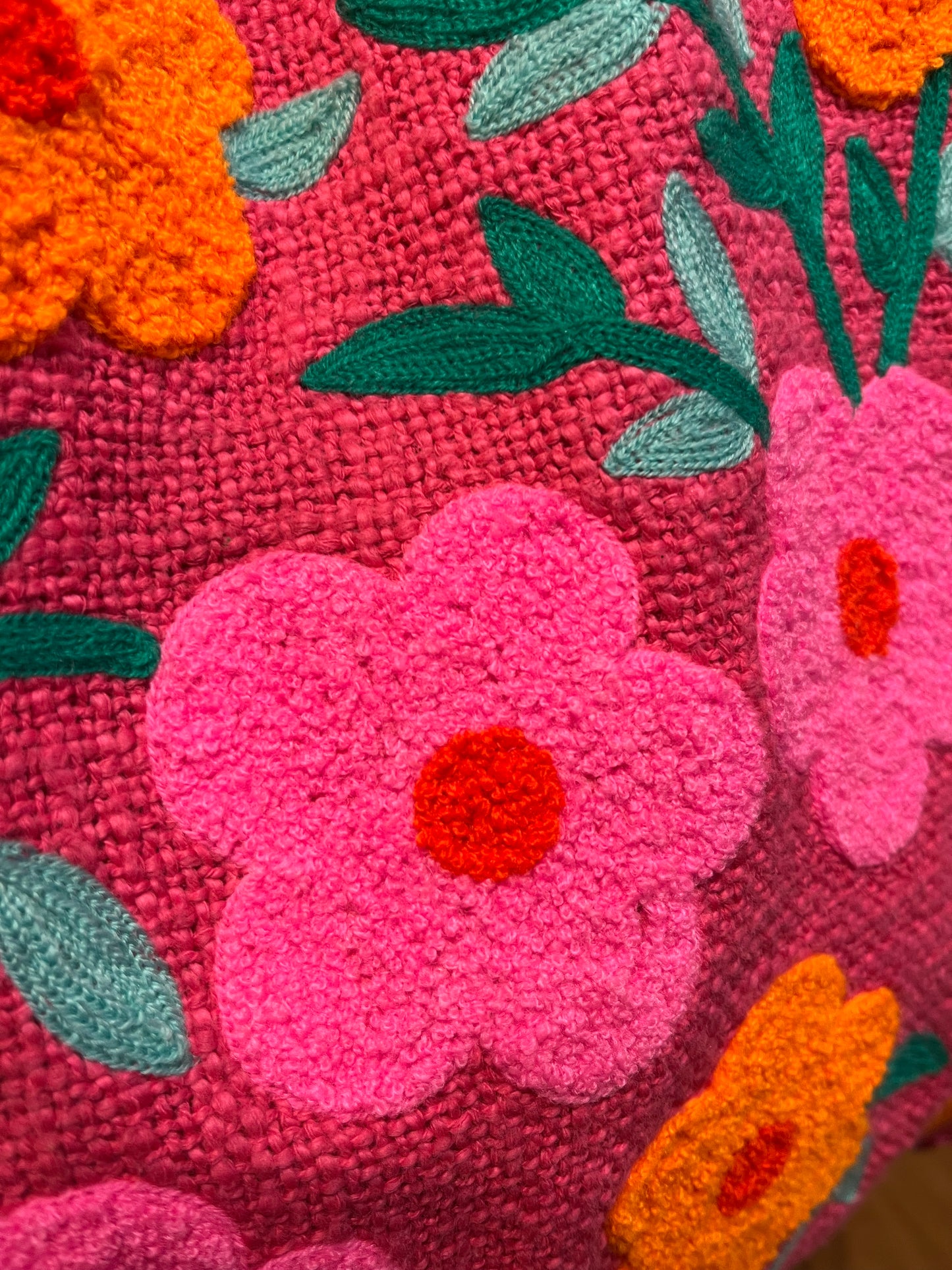 Flower Power Embroidered Tote Bag
