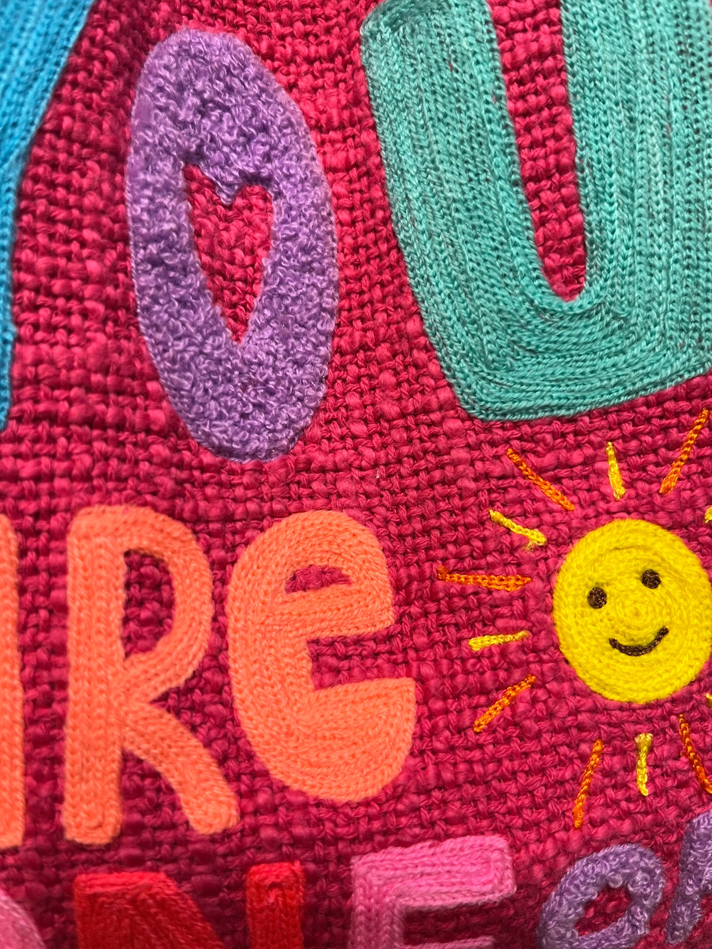ONE OF A KIND Embroidered Tote Bag