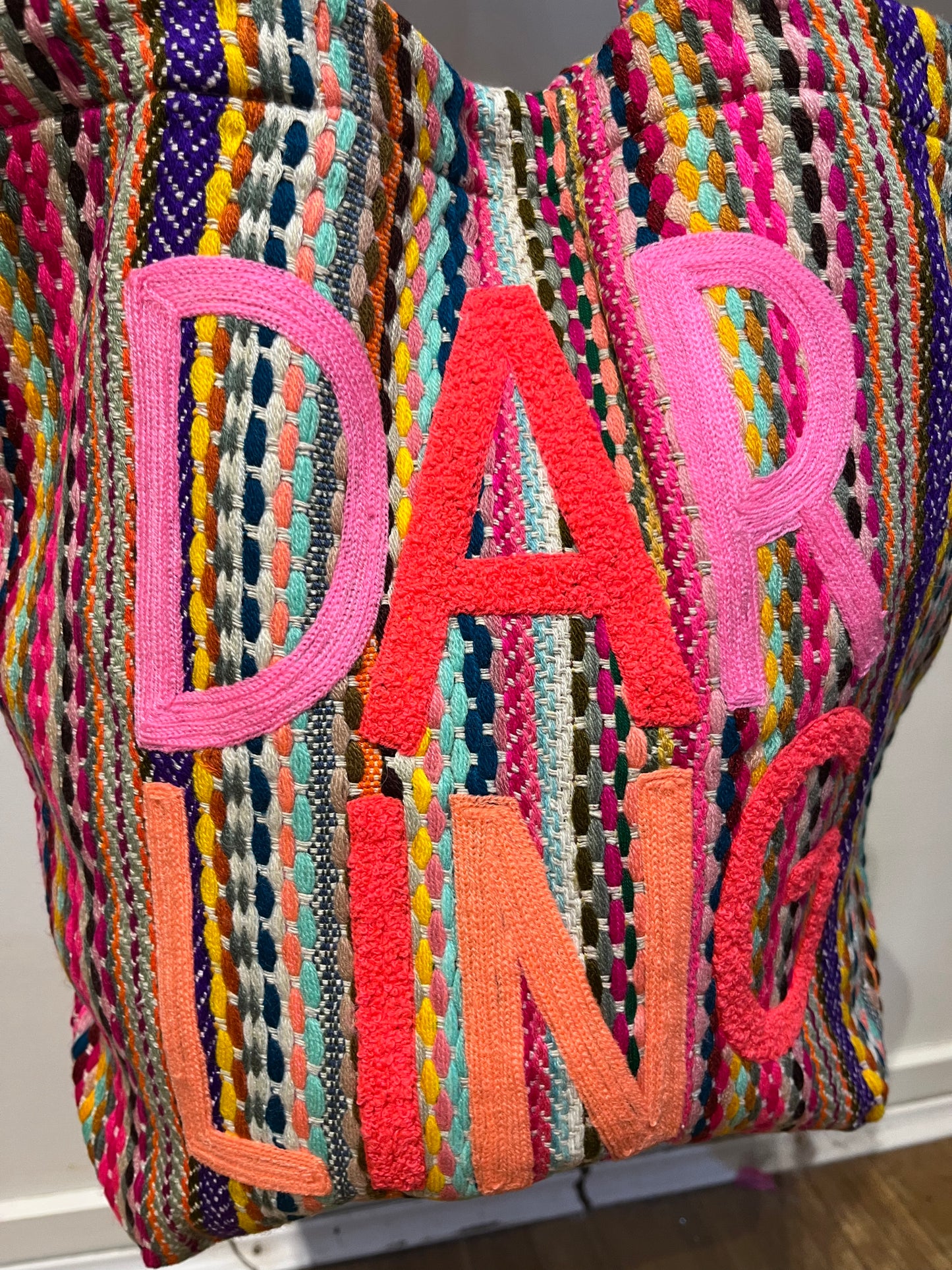 DARLING Embroidered Tote Bag