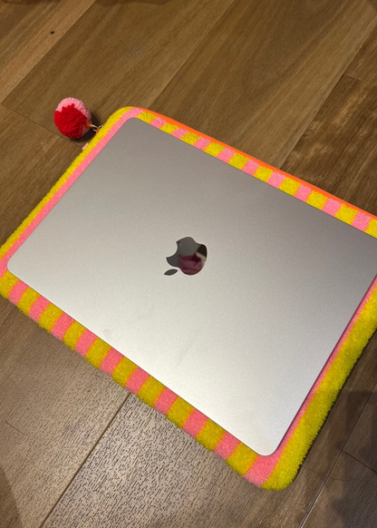 Hearts Embroidered Laptop Sleeve