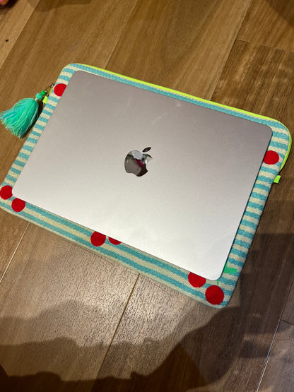 Cherry Embroidered Laptop Sleeve