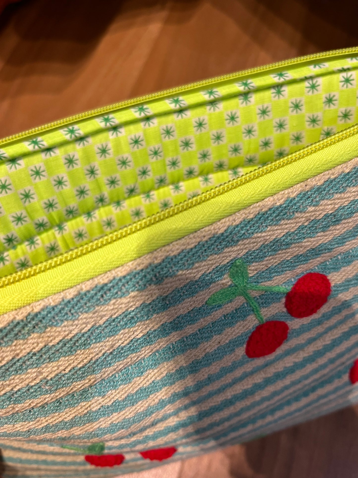Cherry Embroidered Laptop Sleeve
