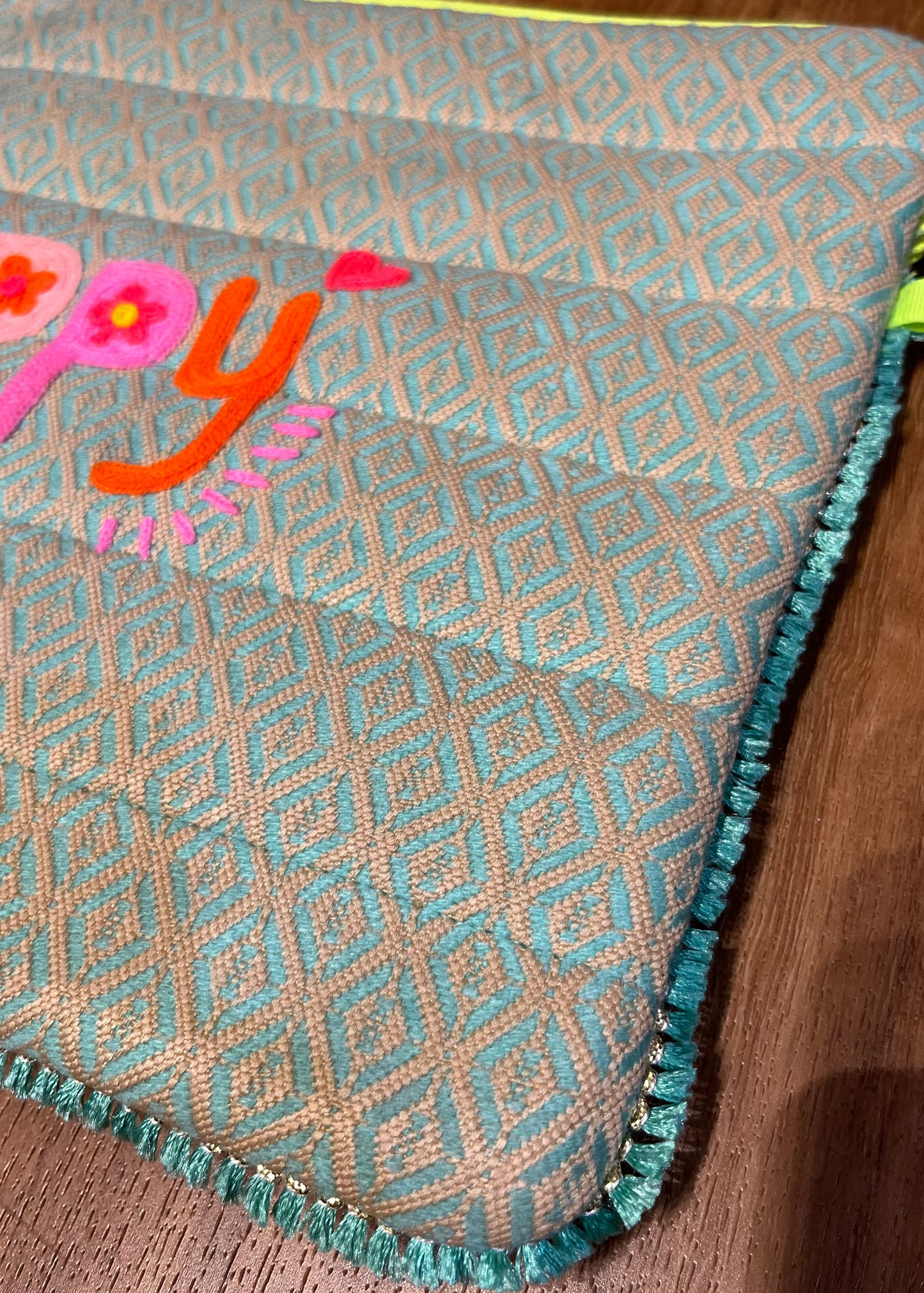 HAPPY Embroidered Laptop Sleeve