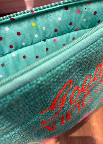 GOOD VIBES Embroidered Laptop Sleeve