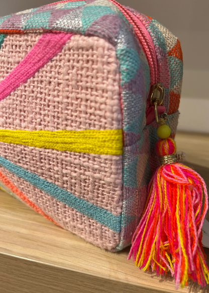 LOVE Heart Embroidered Cosmetic Pouch