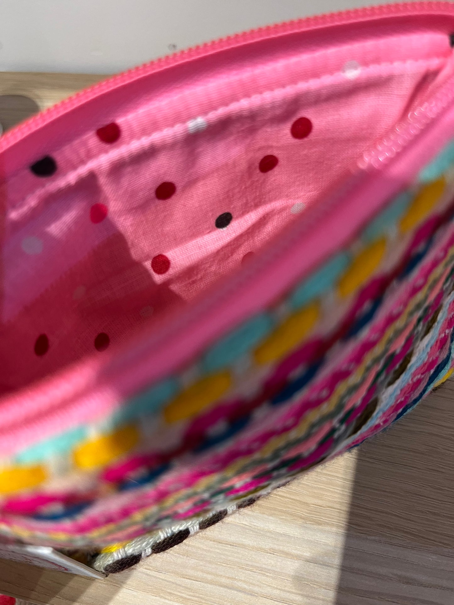 Hearts Red Embroidered Coin Purse