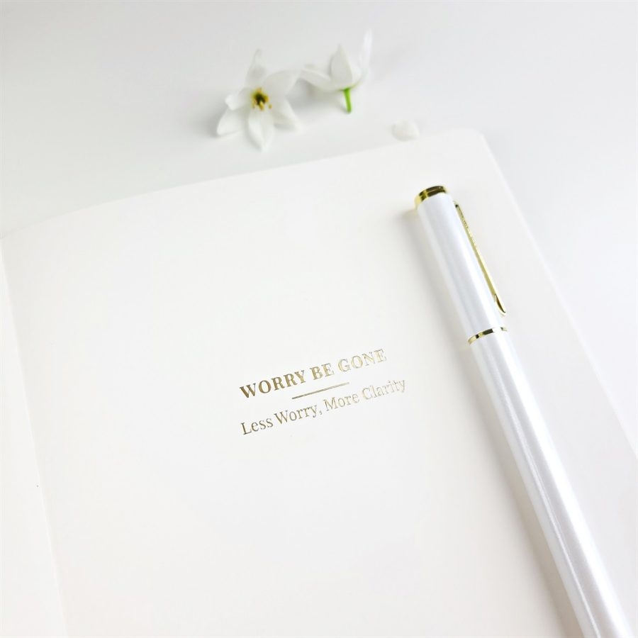 Worry Be Gone - Clarity Journal in Vanilla