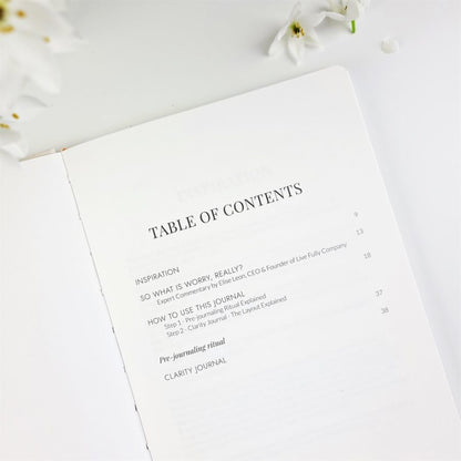 Worry Be Gone - Clarity Journal in Vanilla