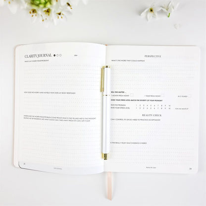 Worry Be Gone - Clarity Journal in Vanilla