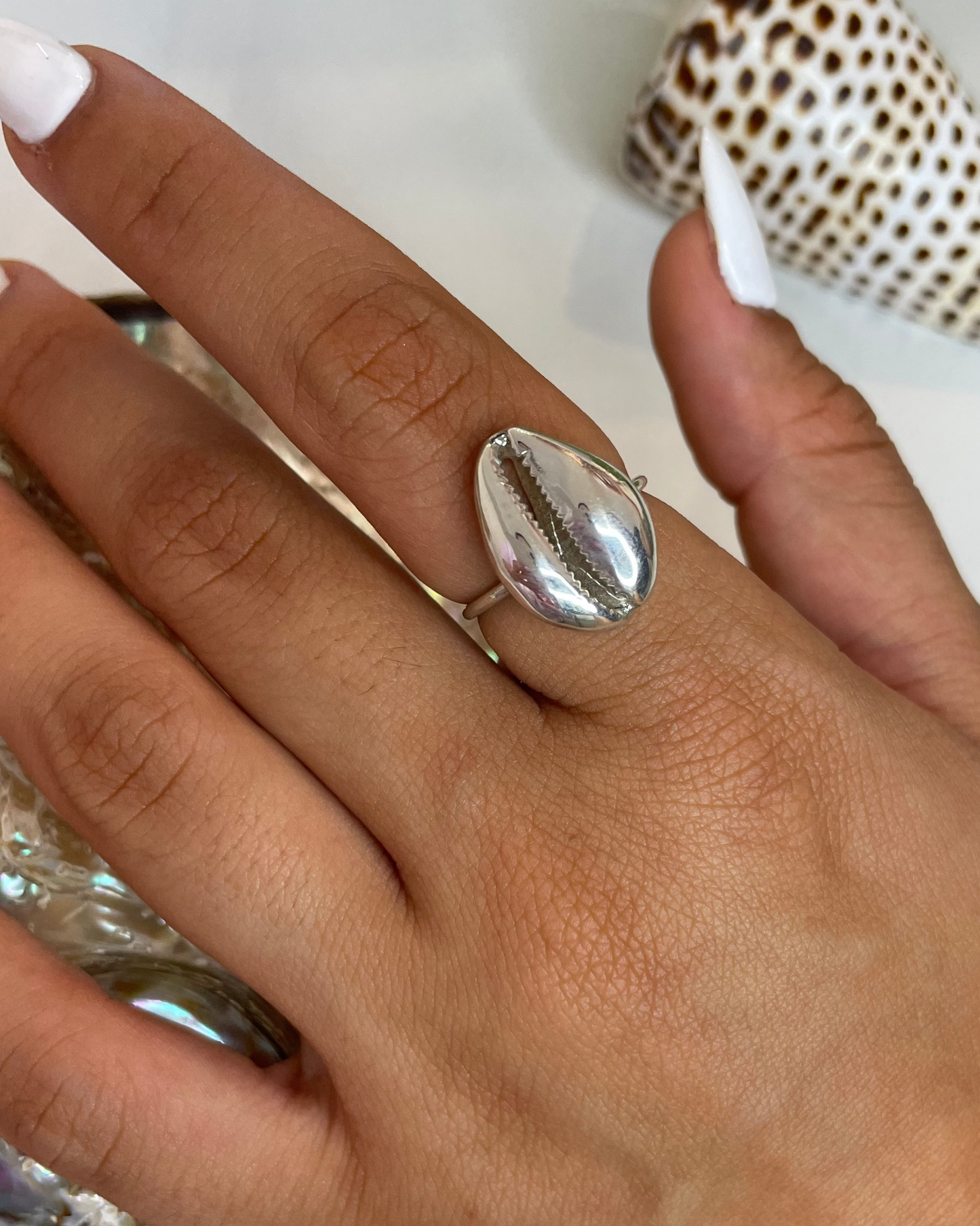 Tasmanian Cowrie Shell Ring Sterling Silver