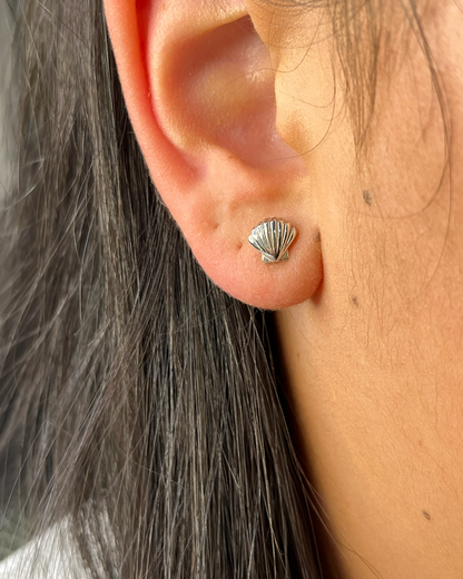 Island Lover Shell Stud Earrings Sterling Silver