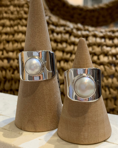 Nixie Freshwater Pearl Ring Sterling Silver