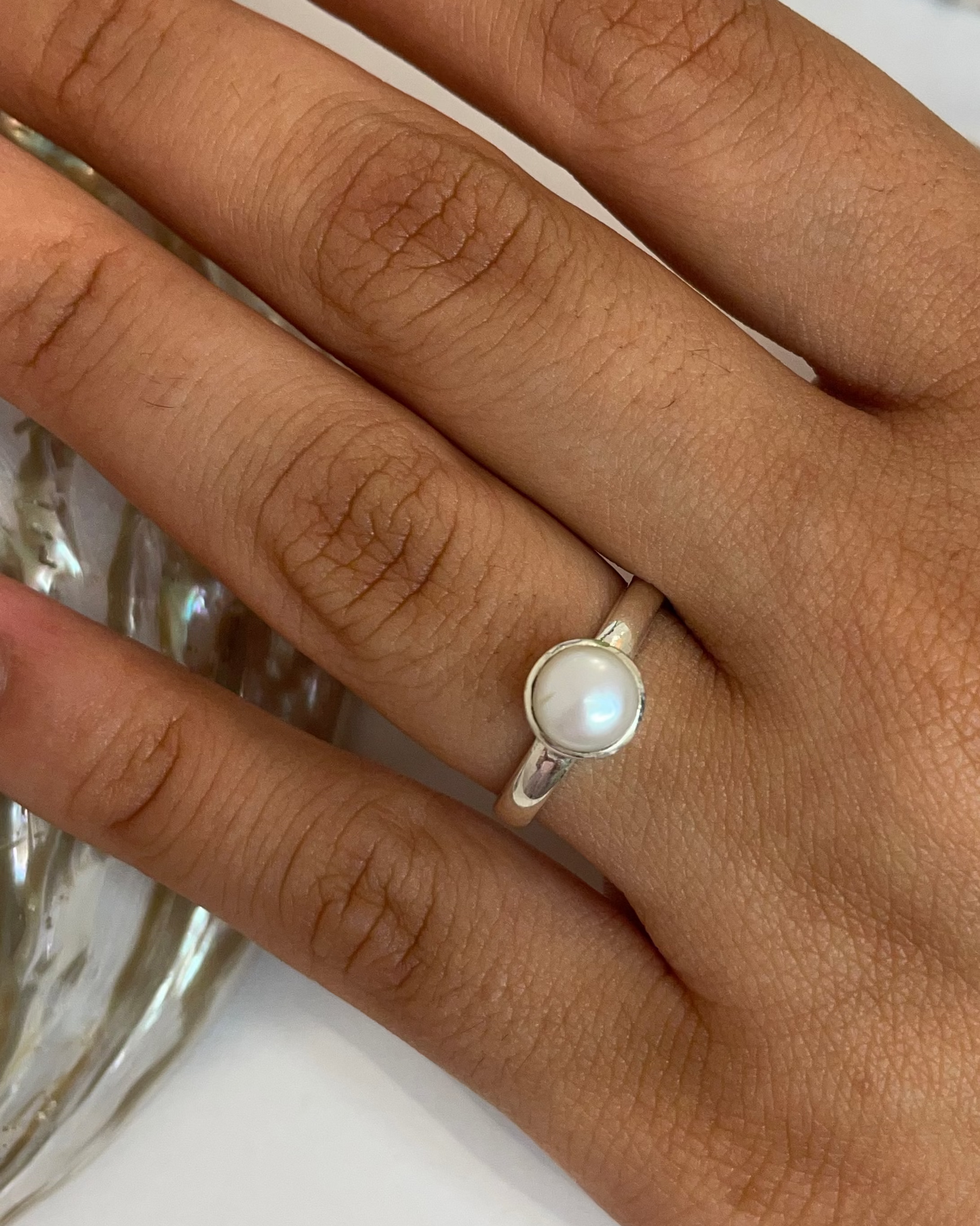 Noa Freshwater Pearl Ring Sterling Silver