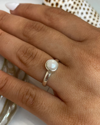 Noa Freshwater Pearl Ring Sterling Silver