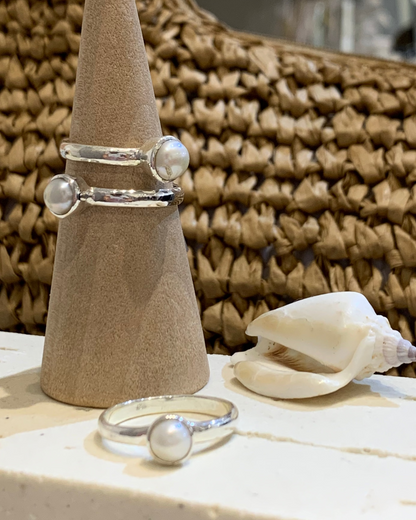 Noa Freshwater Pearl Ring Sterling Silver