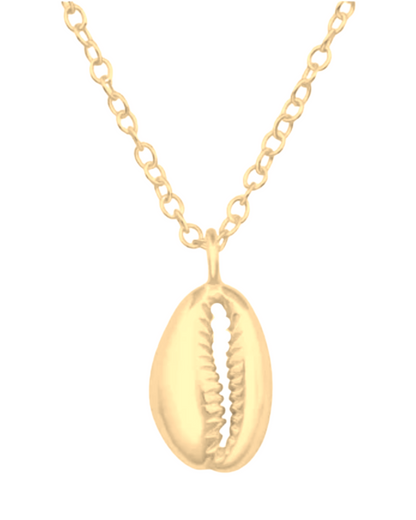 Oasis Cowrie Shell Necklace 18k Gold