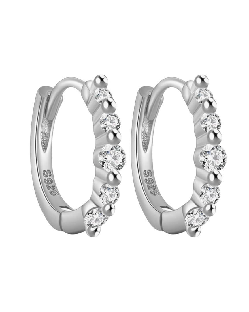 Quinn Huggie Earrings Sterling Silver