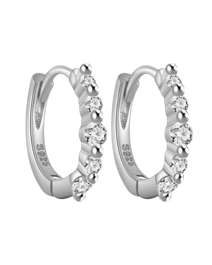 Quinn Huggie Earrings Sterling Silver