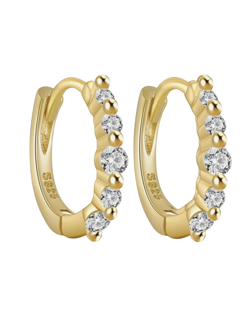 Quinn Huggie Earrings 18k Gold