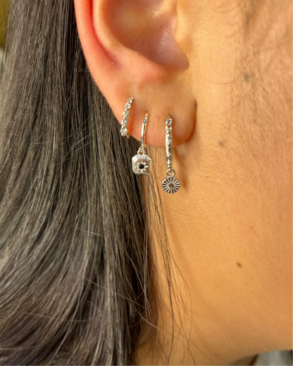 Quinn Huggie Earrings Sterling Silver