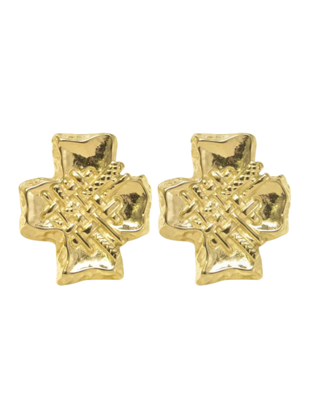 Chloe Statement Stud Earrings 18k Gold