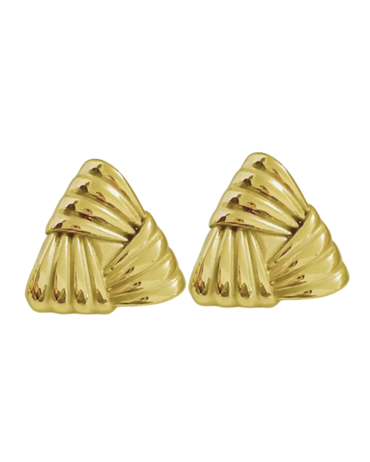 Layla Statement Stud Earrings 18k Gold