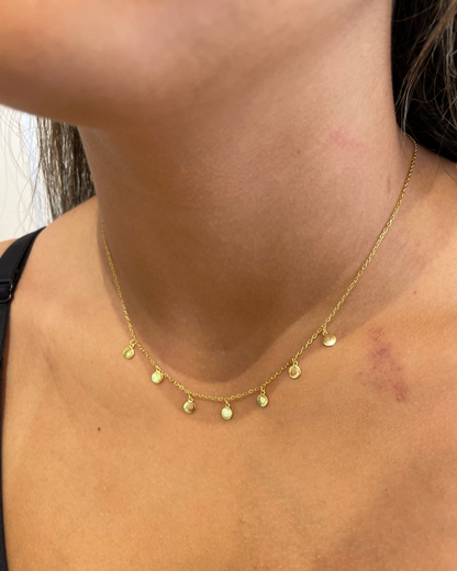 Stevie Disc Choker Necklace 18k Gold