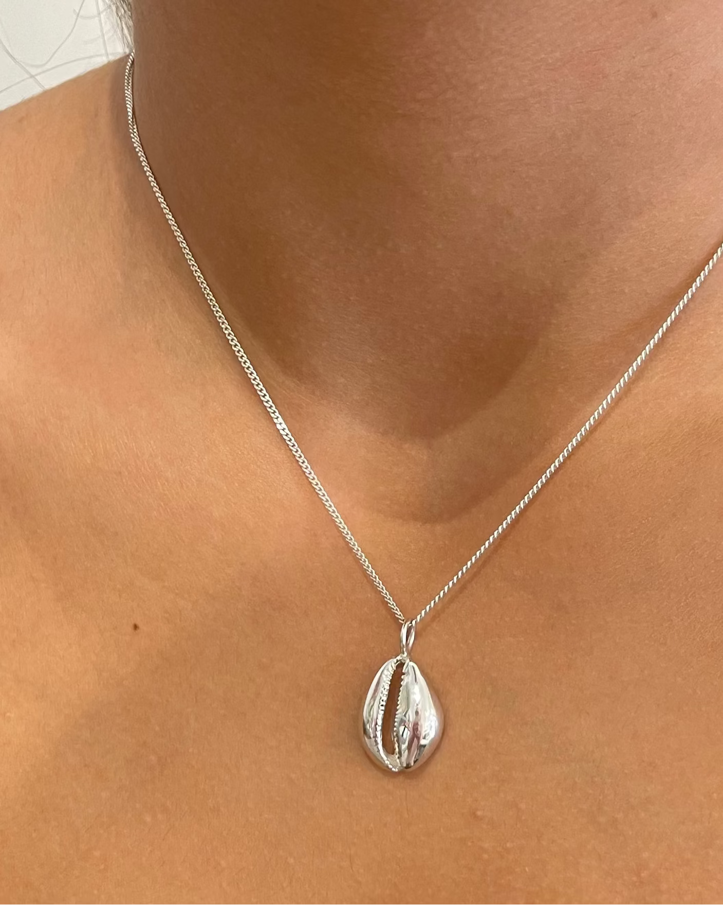 Tasmanian Cowrie Shell Pendant Necklace Sterling Silver