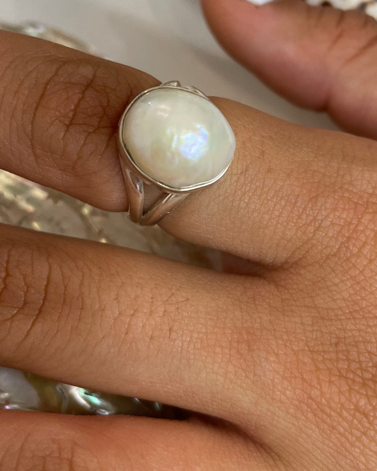 Connie Freshwater Pearl Ring Sterling Silver