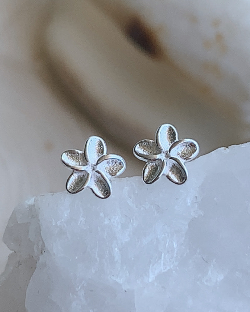 Sola Frangipani Stud Earrings Sterling Silver
