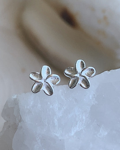Sola Frangipani Stud Earrings Sterling Silver