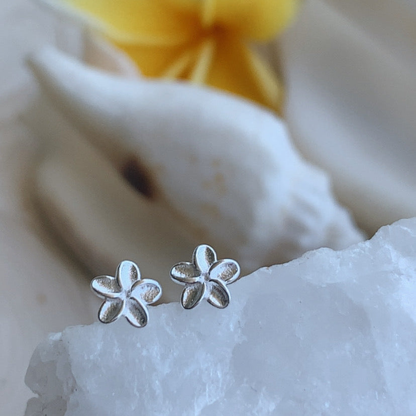 Sola Frangipani Stud Earrings Sterling Silver
