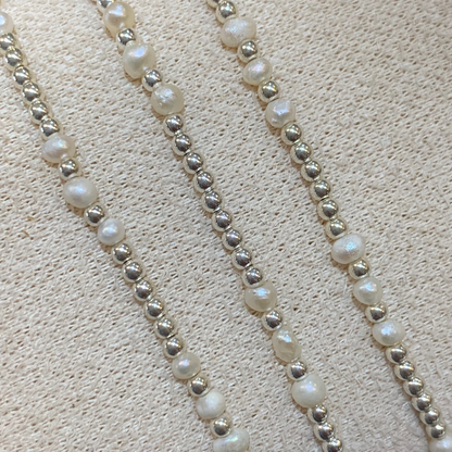 Freshwater Pearl & 925 Sterling Silver Bracelets