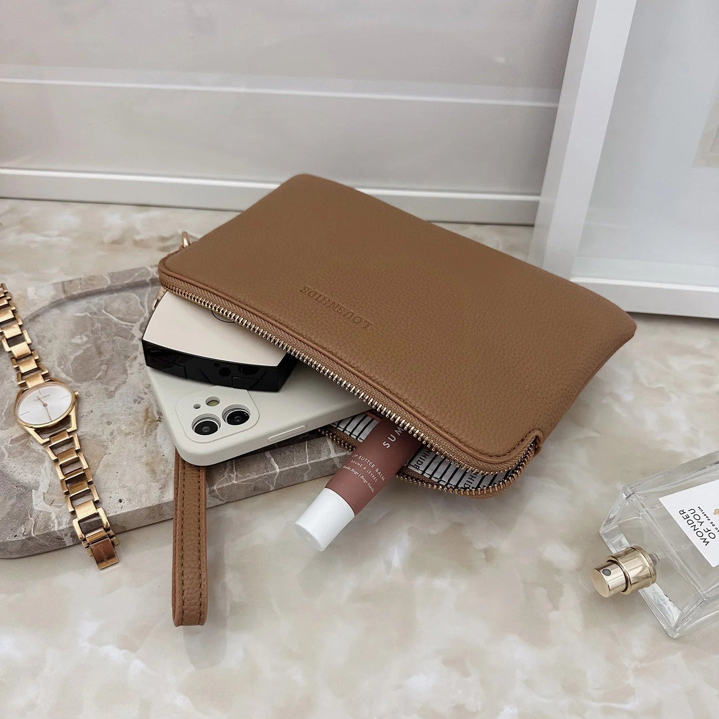 Poppy Clutch Purse Honey