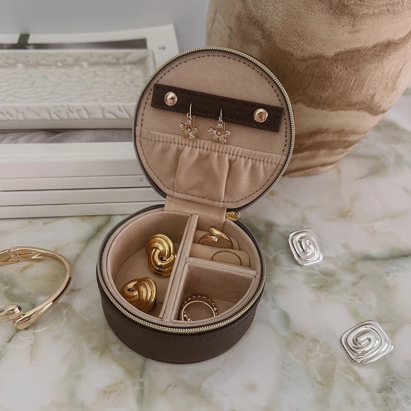 Sisco Jewellery Case Chocolate