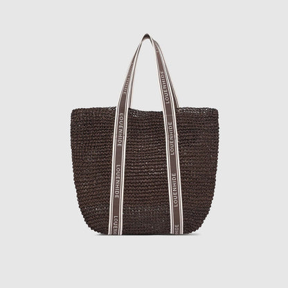Bali Beach Bag Raffia Chocolate