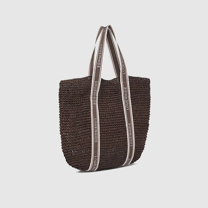 Bali Beach Bag Raffia Chocolate