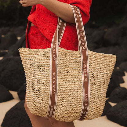 Bali Beach Bag Raffia Natural Tan