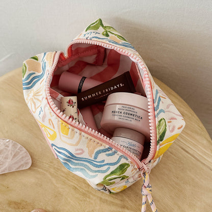 Bambi Makeup Pouch Lemon Print