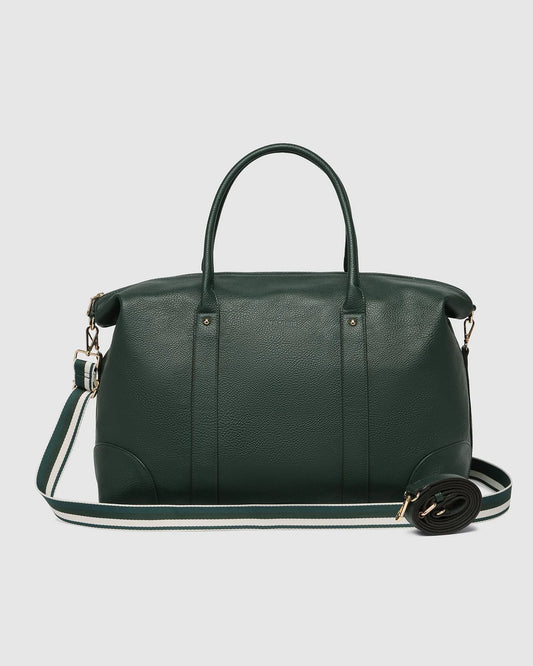 Alexis Weekender Travel Bag Forest Green Stripe