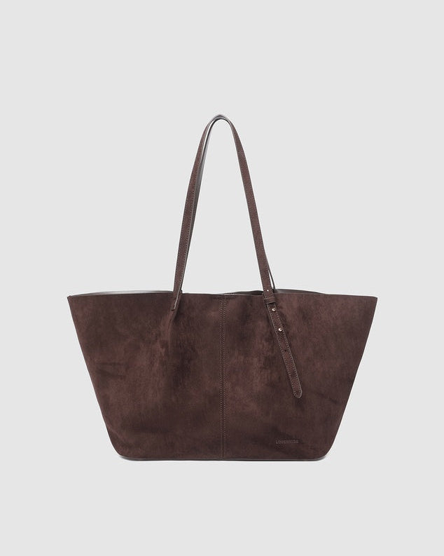 Sawyer Tote Bag Chocolate Suedette