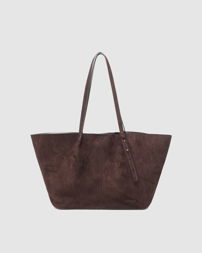 Sawyer Tote Bag Chocolate Suedette
