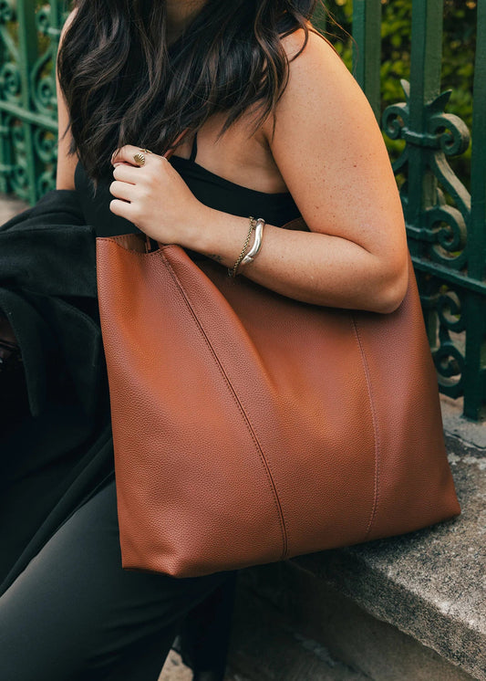 Colby Tote Bag in Tan