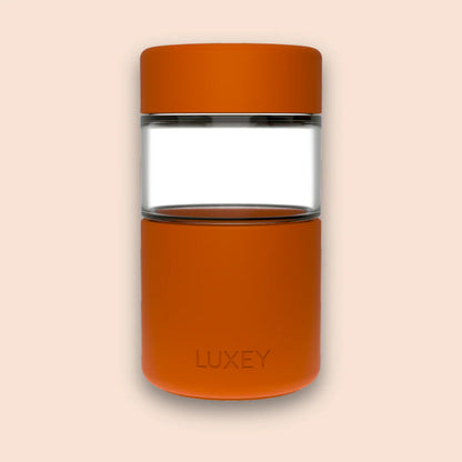 Reusable Glass Coffee Cup in Copper 340ml