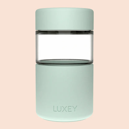 Reusable Glass Coffee Cup in Mint 340ml