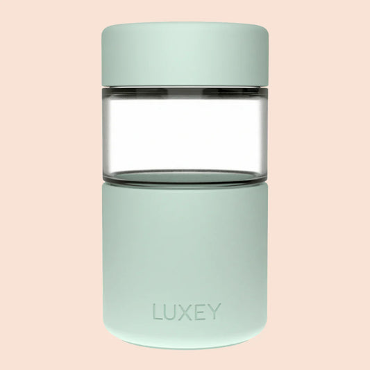Reusable Glass Coffee Cup in Mint 340ml
