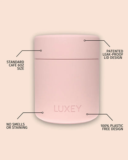 MiniLUX Reusable Glass Coffee Cup in Strawberry