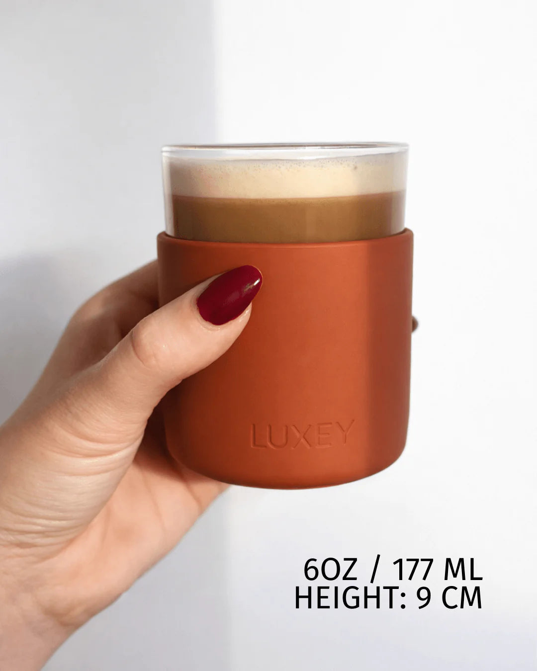 MiniLUX Reusable Glass Coffee Cup in Black